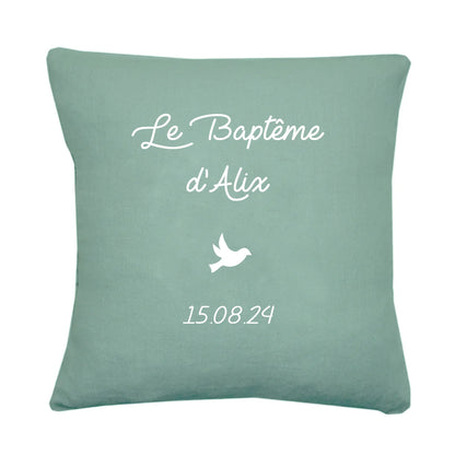Coussins personnalisés turquoise - cadeaux personnalisés naissance