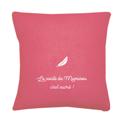 Coussin en lin personnalisé - Cadeau fête des mères