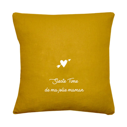 Coussin en lin personnalisé - Cadeau fête des mères