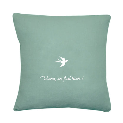 Coussin en lin personnalisé - Cadeau fête des mères