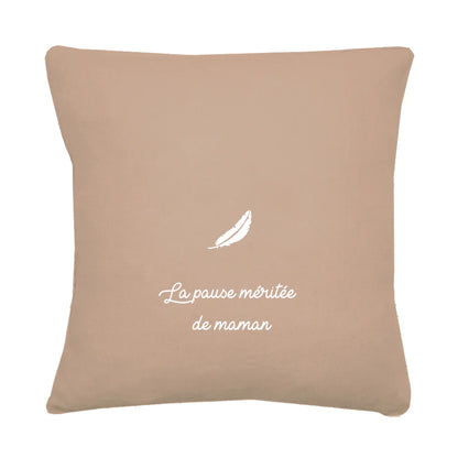 Coussin en lin personnalisé - Cadeau fête des mères