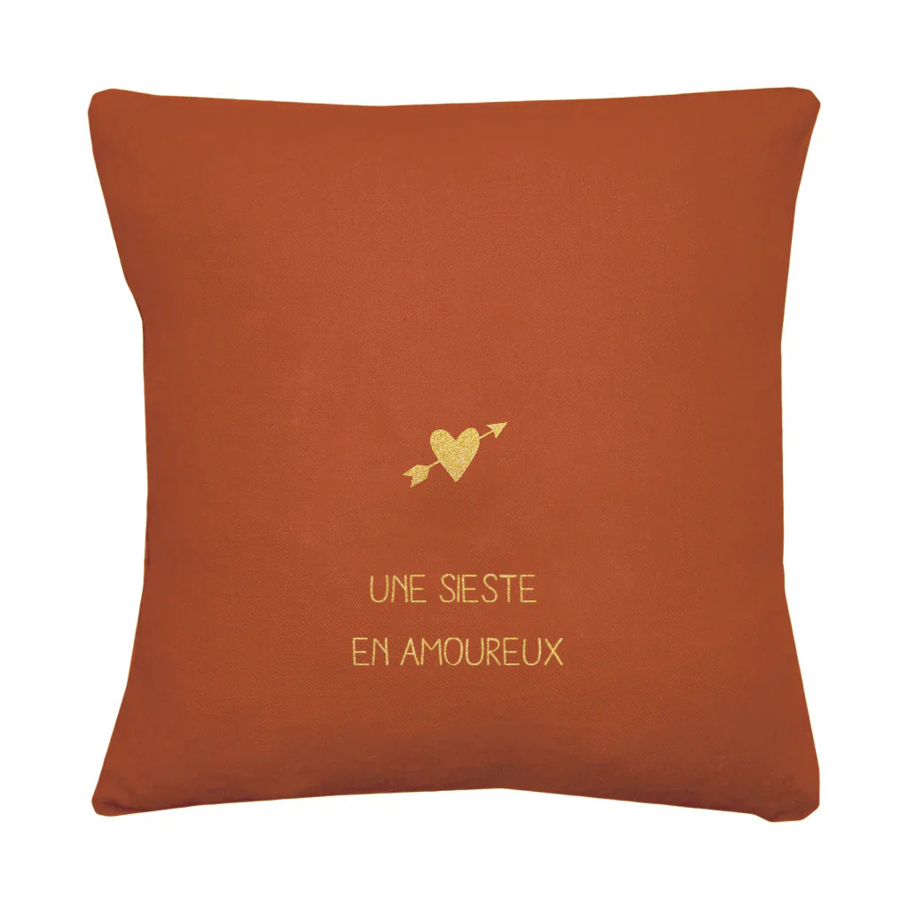 Coussin en lin personnalisé - Cadeau de mariage