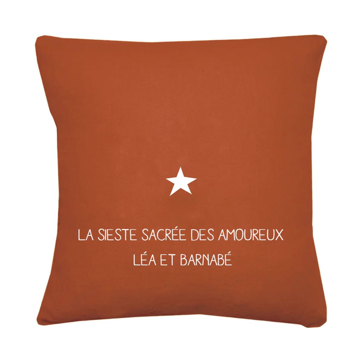 Coussin en lin personnalisé - Cadeau de mariage