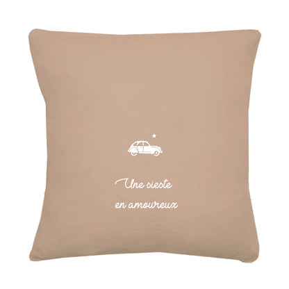 Coussin en lin personnalisé - Cadeau de mariage
