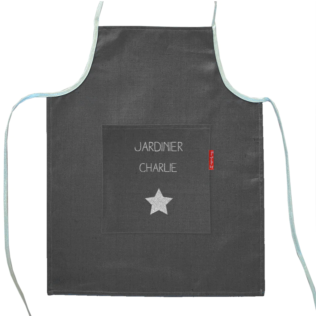 Tablier de cuisine enfant personnalisé - Lin enduit