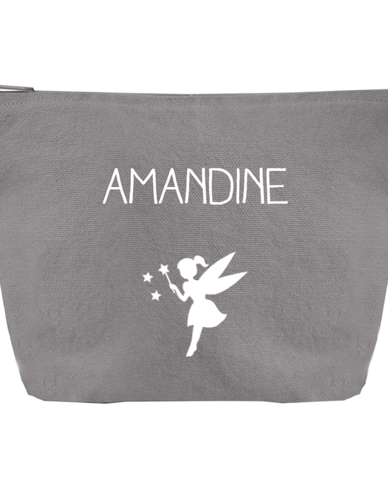 Trousse de toilette personnalisée en lin