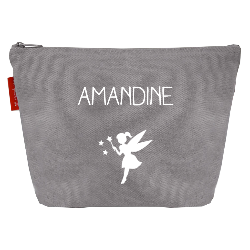 Trousse de toilette personnalisée en lin