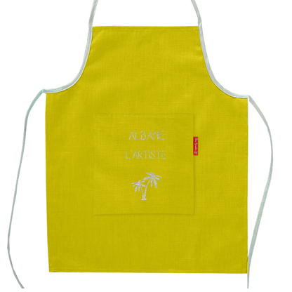 Tablier de cuisine enfant personnalisé - Lin enduit