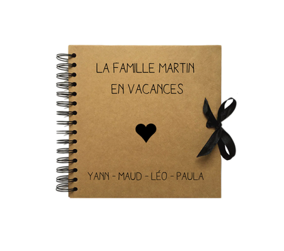 Album photo personnalisé en Kraft - Cadeau bébé