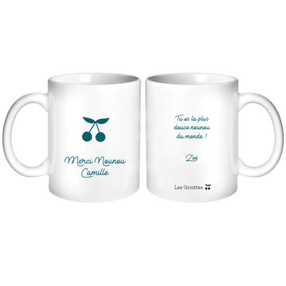 Mug personnalisé - Cadeau Maîtresse et Nounou