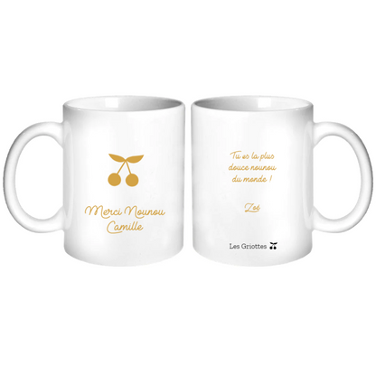 Mug personnalisé - Cadeau Maîtresse et Nounou