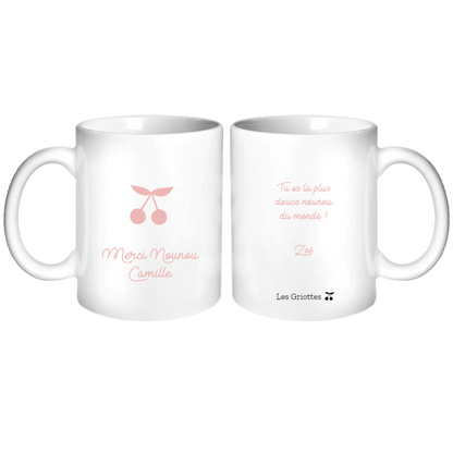 Mug personnalisé - Cadeau Maîtresse et Nounou