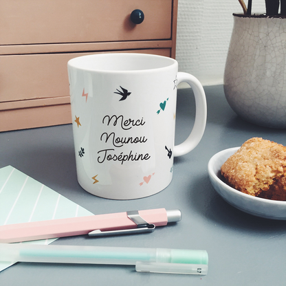 Mug personnalisé - Cadeau Maîtresse et Nounou