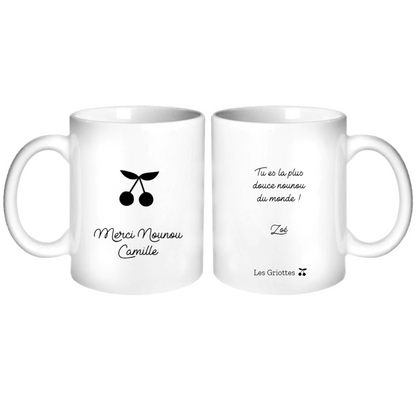 Mug personnalisé - Cadeau Maîtresse et Nounou