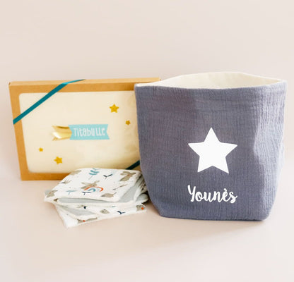 Panière personnalisée + Lingettes réutilisables