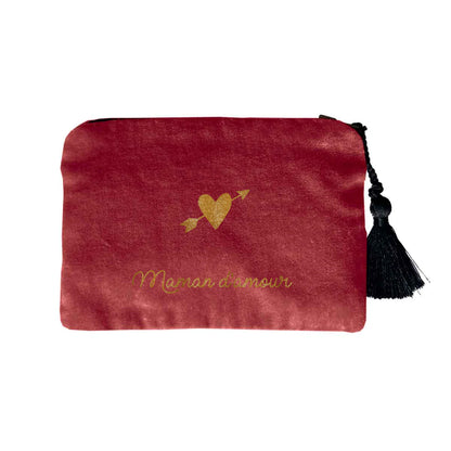 Pochette en velours personnalisée - Cadeau fête des mères