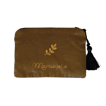 Pochette en velours personnalisée - Cadeau fête des mères