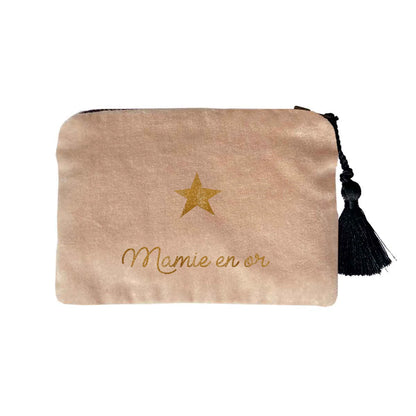 Pochette en velours personnalisée - Cadeau fête des mères