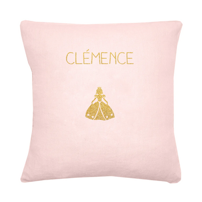 Coussin en lin enfant personnalisé