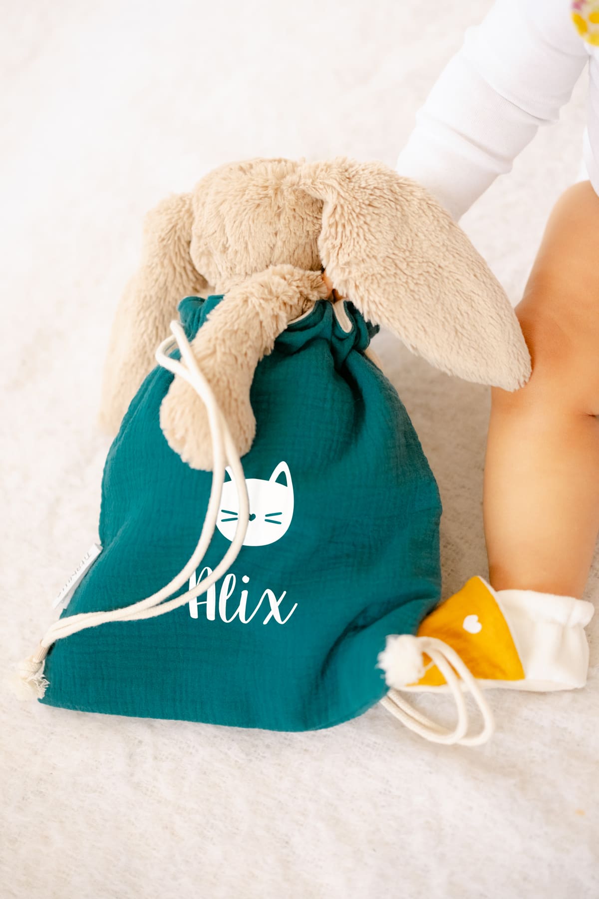 Sac à dos personnalisé bébé et enfant - Double gaze de coton
