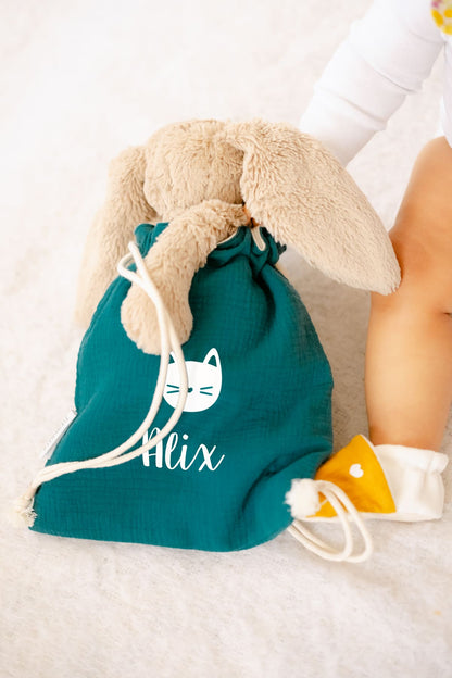 Sac à dos personnalisé bébé et enfant - Double gaze de coton