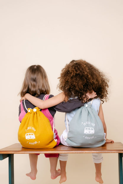 Sac à dos personnalisé bébé et enfant - Double gaze de coton Bio