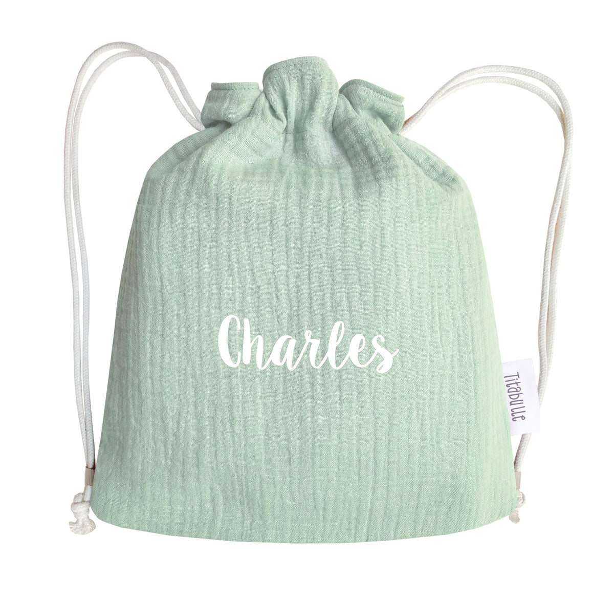 Sac à dos personnalisé bébé et enfant - Double gaze de coton Bio