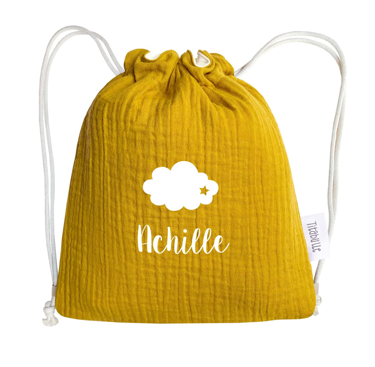 Sac à dos personnalisé bébé et enfant - Double gaze de coton Bio