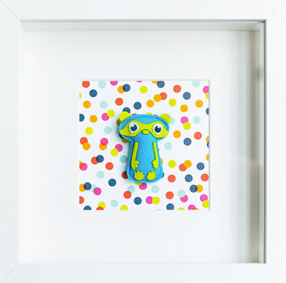 Tableau déco enfant et bébé personnalisé - Petit héros masqué bleu