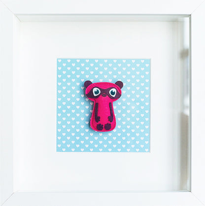 Tableau déco enfant et bébé personnalisé - Petit héros masqué rose