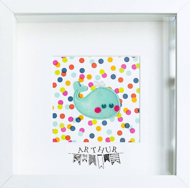 Tableau déco enfant et bébé personnalisé - Baleine