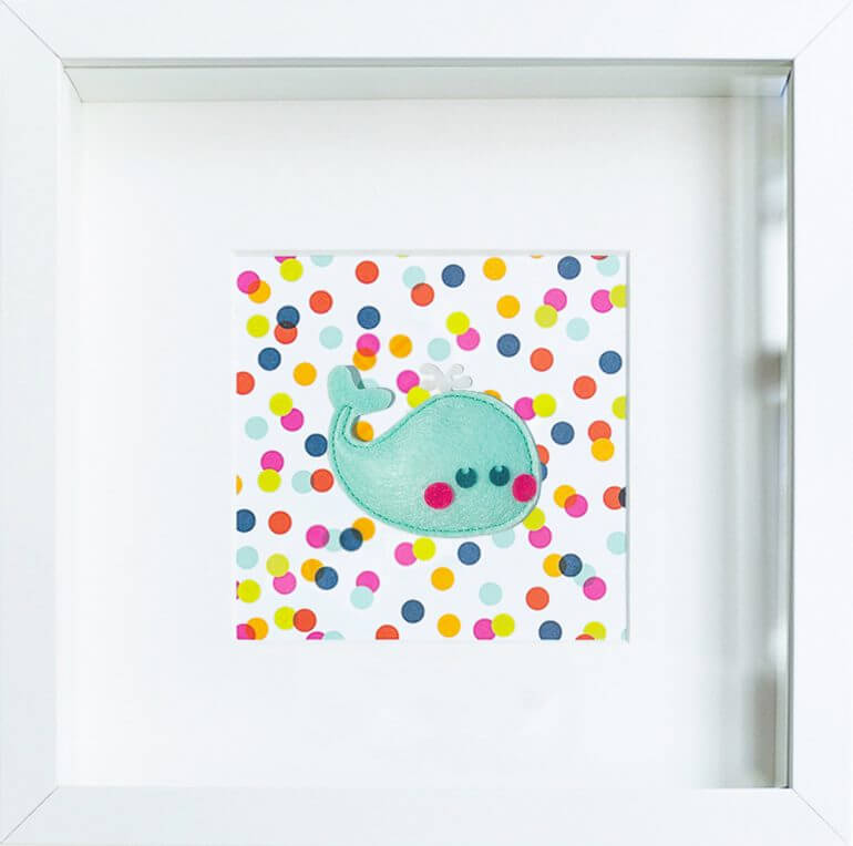 Tableau déco enfant et bébé personnalisé - Baleine