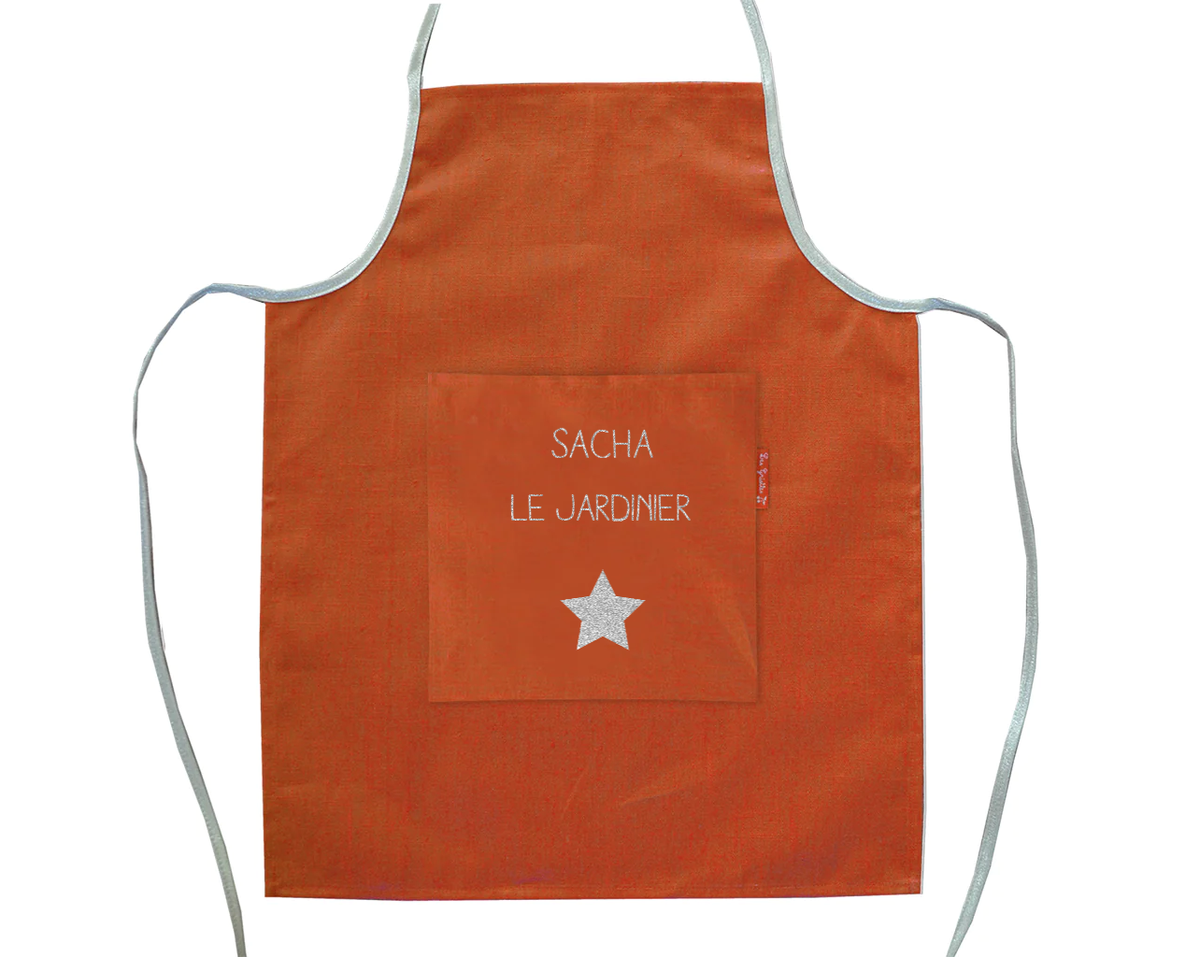 Tablier de cuisine enfant personnalisé - Lin enduit