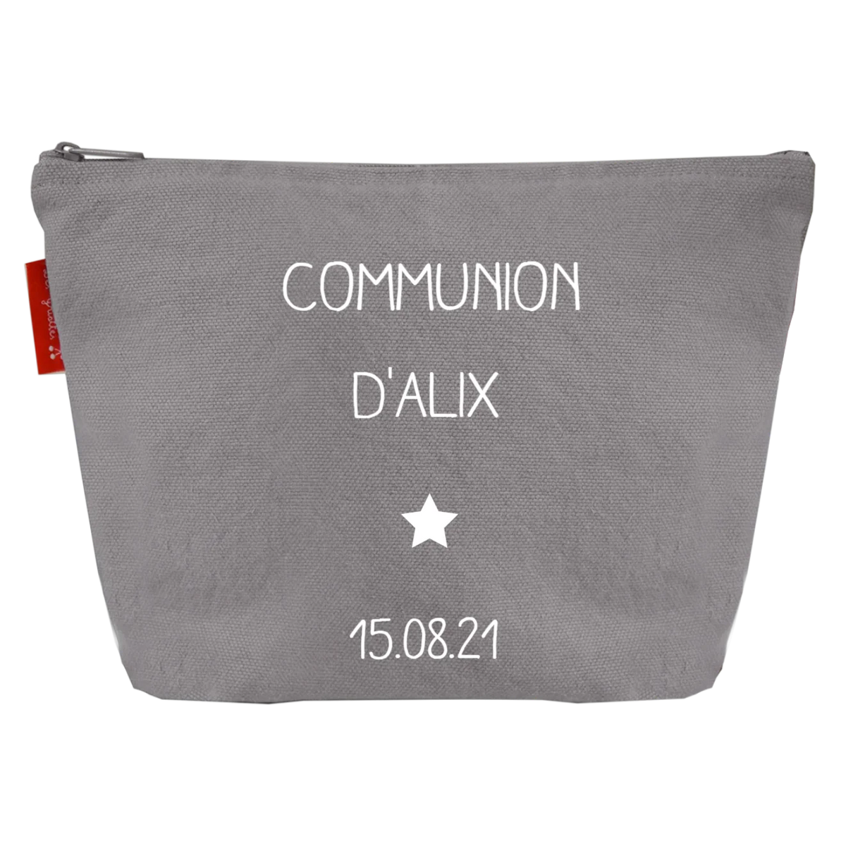 Pochette en coton personnalisée - Cadeau baptême et communion