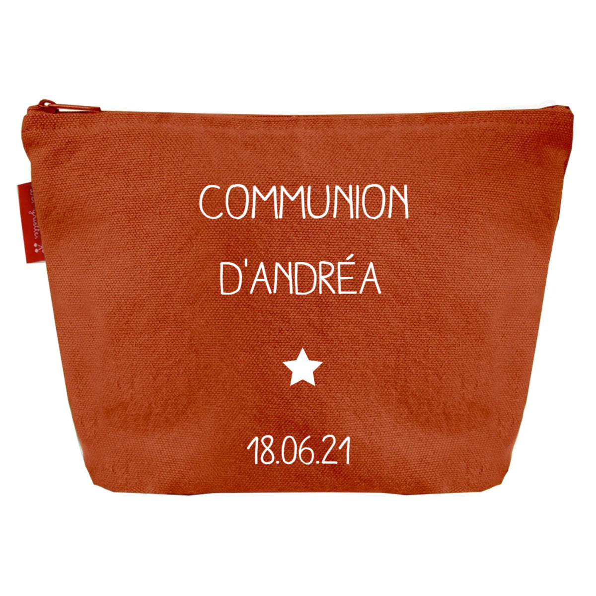 Pochette en coton personnalisée - Cadeau baptême et communion