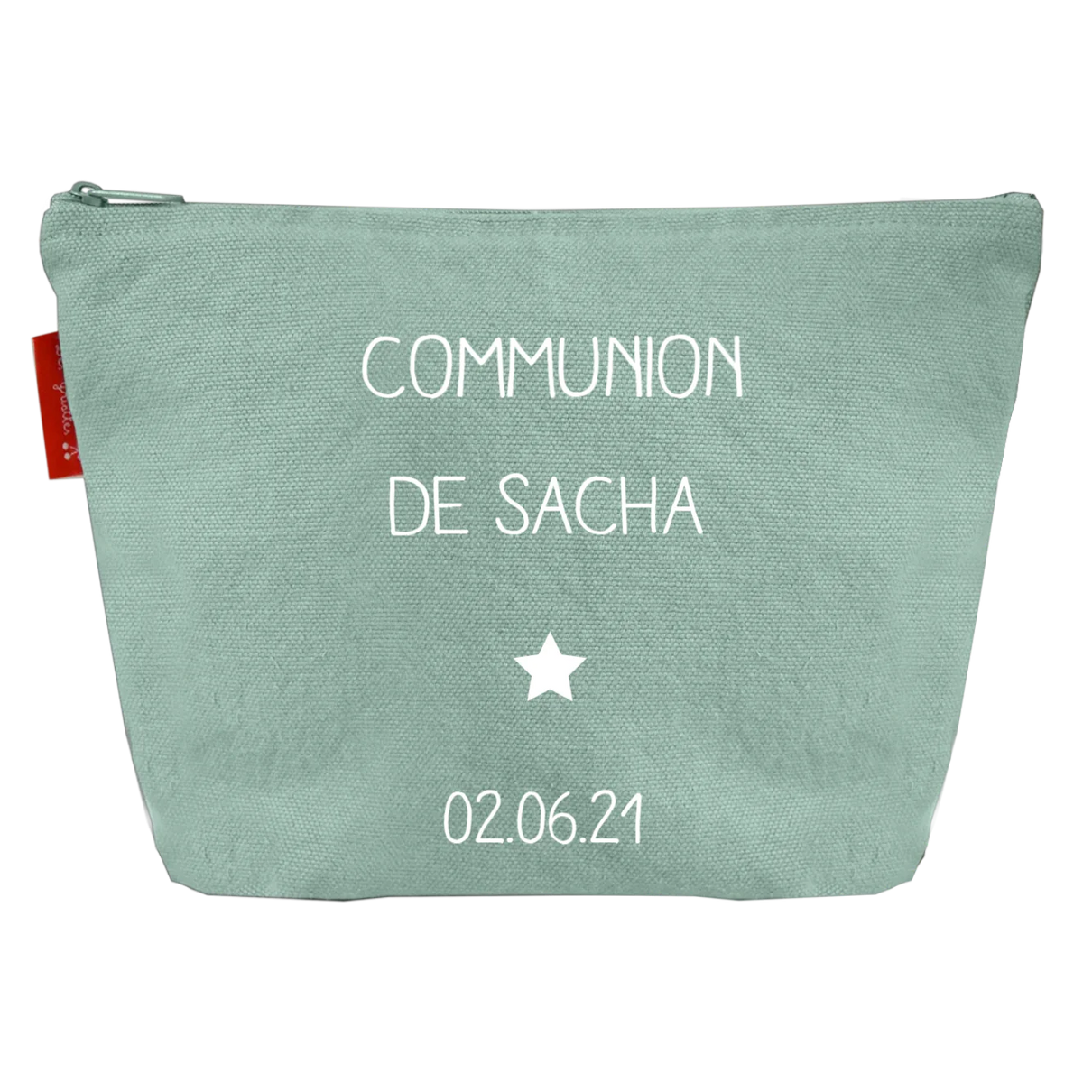 Pochette en coton personnalisée - Cadeau baptême et communion