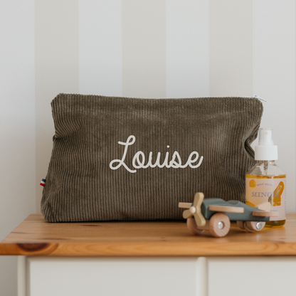 Trousse personnalisée velours côtelé