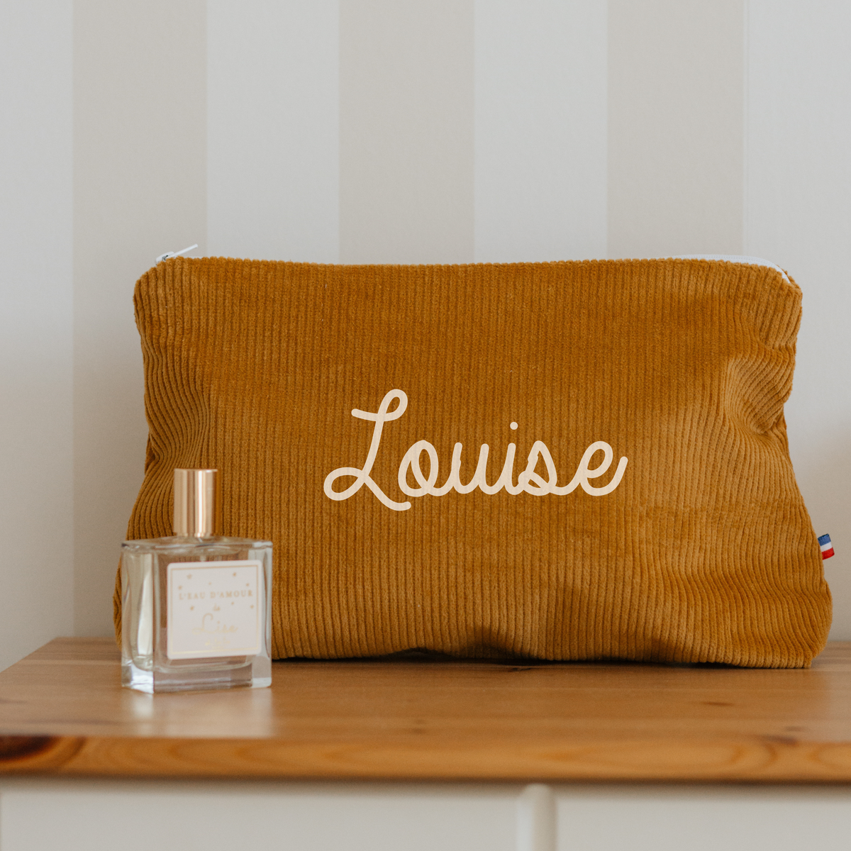 Trousse personnalisée velours côtelé