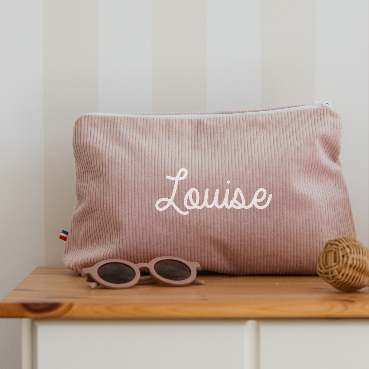 Trousse personnalisée velours côtelé
