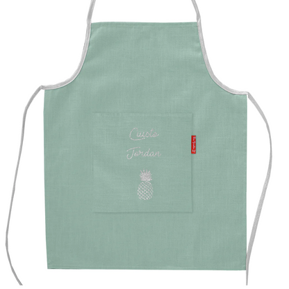 Tablier de cuisine enfant personnalisé - Lin enduit