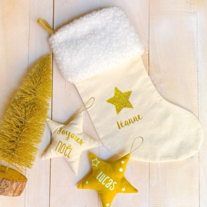 Chaussette de Noël personnalisée - Fourrure