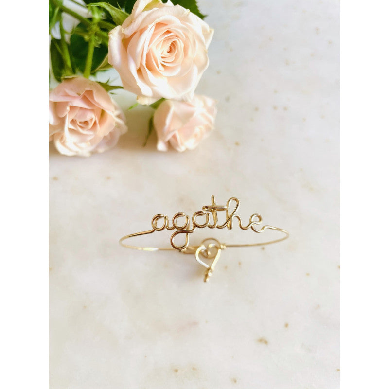 Bracelet personnalisé - Mot sur jonc