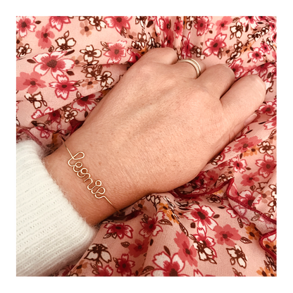 Bracelet personnalisé - Mot sur jonc