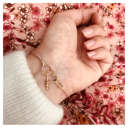 Bracelet personnalisé - Mot sur jonc