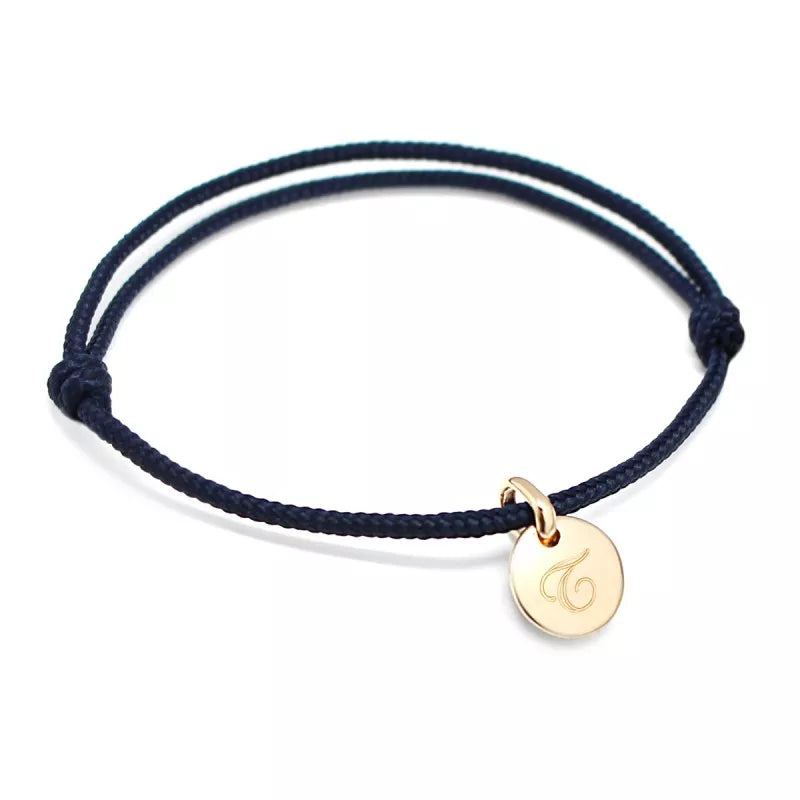 Bracelet personnalisé - Mini Charms cœur ou médaille - Plaqué Or