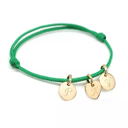 Bracelet personnalisé - Mini Charms cœur ou médaille - Plaqué Or