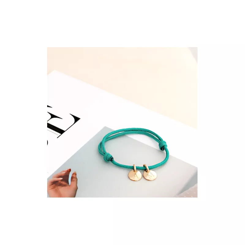 Bracelet personnalisé - Mini Charms cœur ou médaille - Plaqué Or