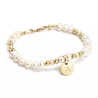 Bracelet perles d'eau douce personnalisé - Mini charms Plaqué Or