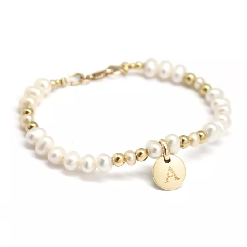 Bracelet perles d'eau douce personnalisé - Cadeau personnalisé