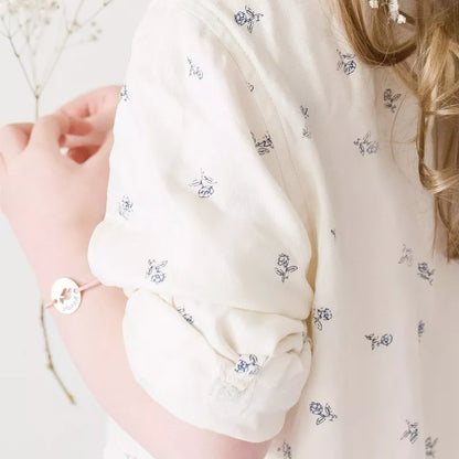 Bracelet personnalisé - Mini Jeton Colombe Argent